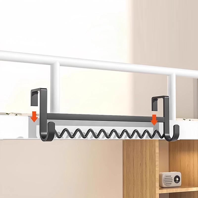 Clothes Storage Hook No Drill Coat Rack Space Saving Bedside Hooks Rack Over Bed Hanger Organizer Convenient Clothes Organizer