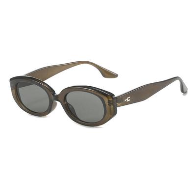 NeoRetro 58049 Hässliche Sonnenbrille C3 Khaki Grau