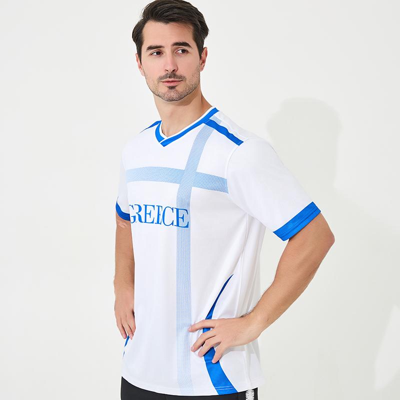 Řecký fotbalový dres s krátkým rukávem