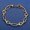 Geometric Hand Chain Stainless Steel Bracelet Link Chain for Women Men Gold Wristband Anklets Punk Rock Boy Metal Jewelry