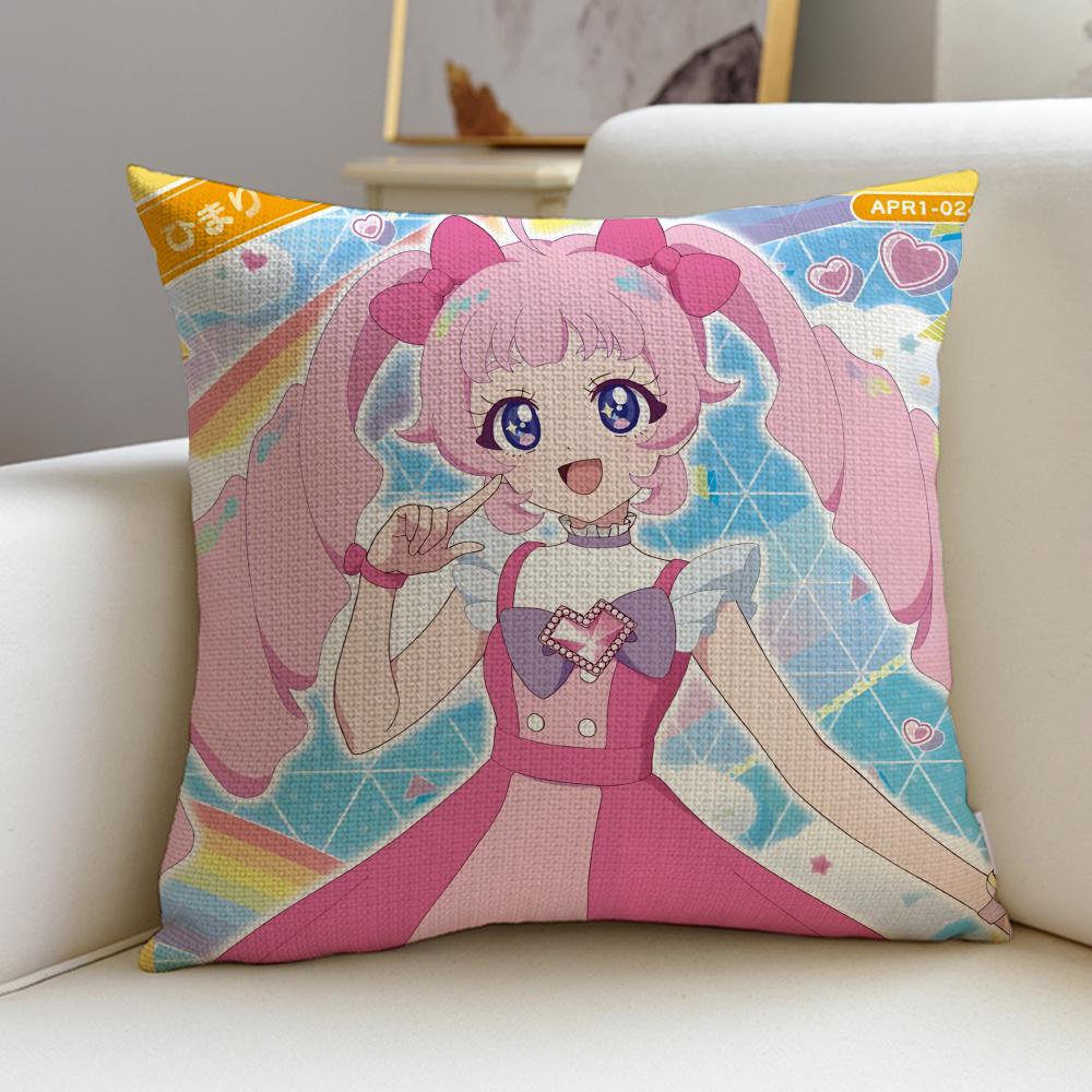 Cute HHimitsu No AiPriS Cushion Cover Breathable and Skinfriendly Linen Pillowcase Square Removable and Washable Cushion