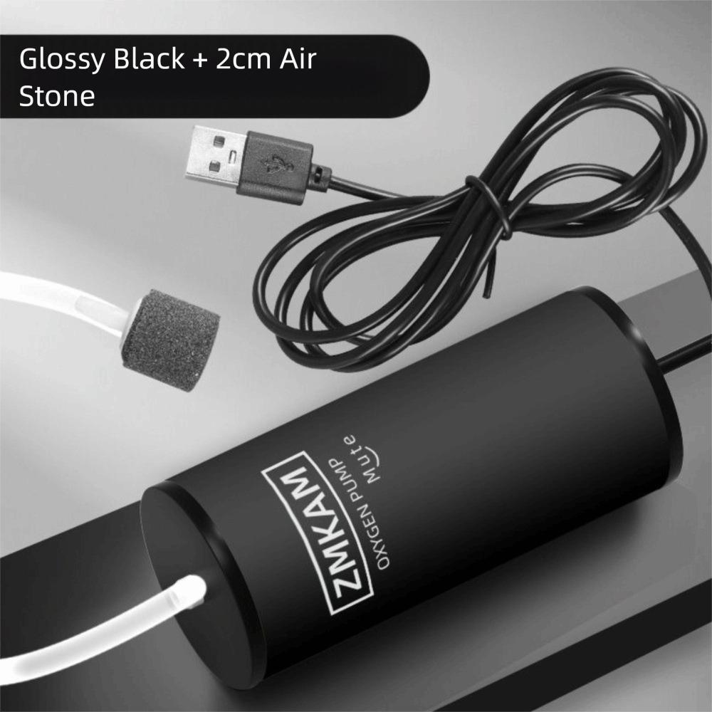 Портативный Супертихий Аквариумный Воздушный Насос USB Питание Аэратор Кислородный Насос Аэратор для Аквариума Домашний Офисный чёрный