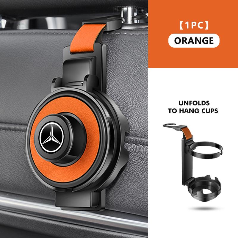 HCDS2 3-In-1 Cup Holder Hook Car Seat Multifunctional Seat Back Hook For Mercedes Benz W211 W124 W176 W177 C180 C200 C260 C300 GLC CLE