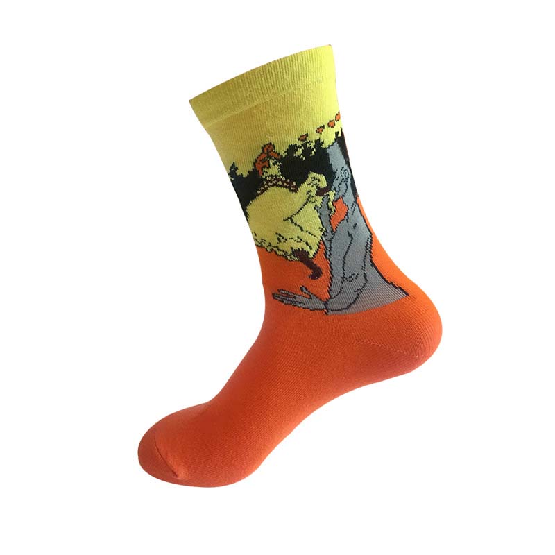 Cotton Socks Men Starry Night Winter Retro Women Personality Art Van Gogh Socks Oil Painting Socks Funny Happy Socks Male Socken