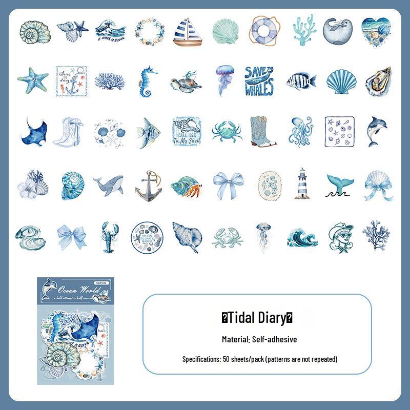 50 Cartoon Stickers: INS Style Cute Diary & Journal Decorations for Kids