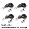 4Pcs Tent Adjustable Rope Fastener Fixed Buckle Pulley Tensioner Ratchet Hangers Lights Lifting Camping Awning Wind Rope