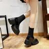 Gruba podeszwa Damskie Botki w stylu brytyjskim Elastyczne Botki za kostkę Elastyczne Botki typu skarpetka Gruba podeszwa Platforma Codzienna Moda Wsuwane Botas