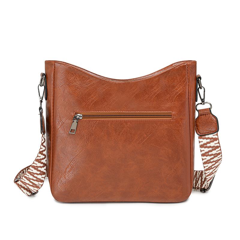 Crossbody Bag Vintage PU Women's Bag Shoulder Bag Commuter Large Capacity Shoulder Bag