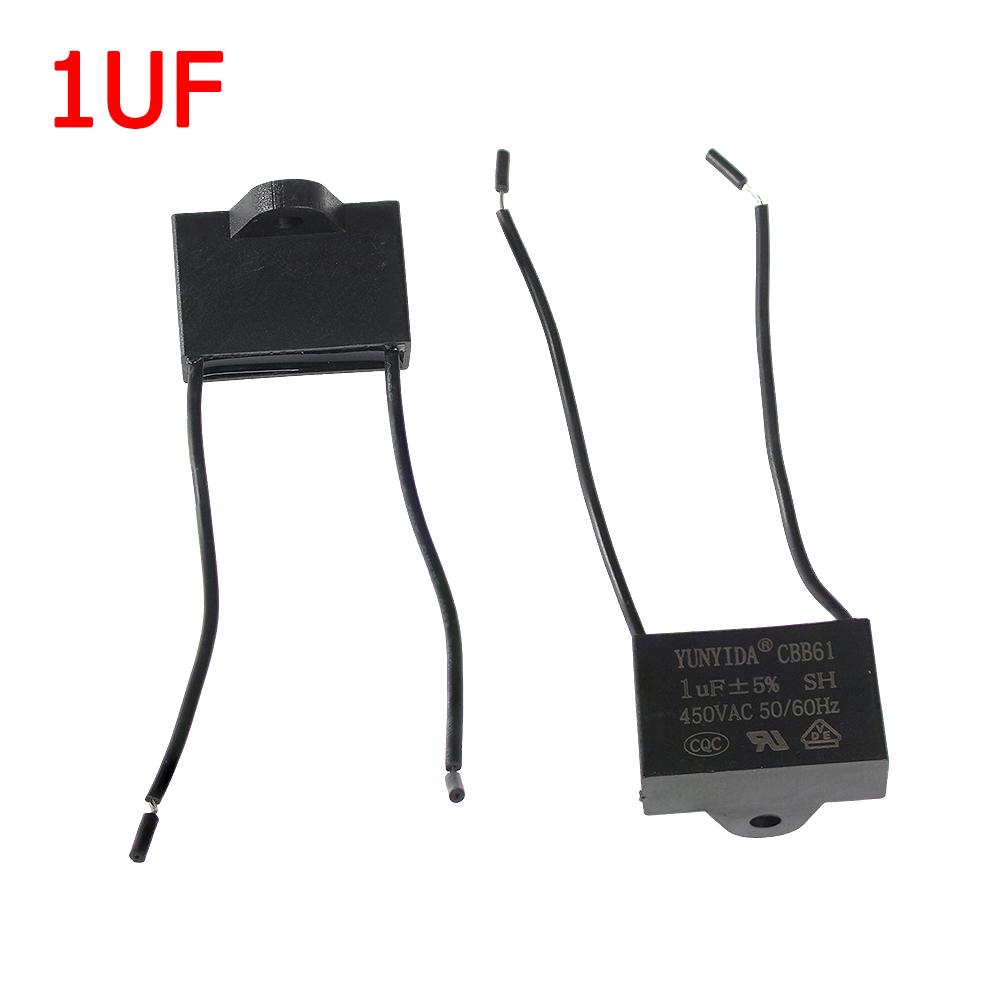 3pcs CBB61 450V Fan Capacitor 0.8/1/1.2/1.5/1.8/2/2.5/3/3.5/4/4.5/5/6/7/8/10 UF Ceiling Fan Motor Run Rectangle Capacitors Kit