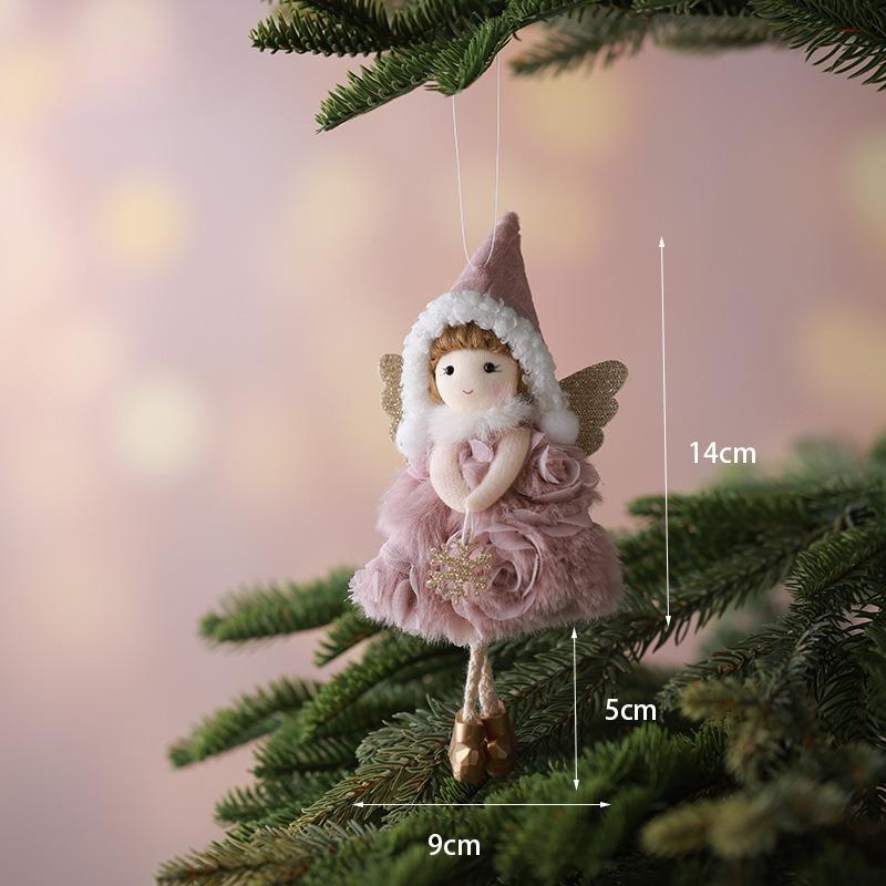 

Новый Рождественский Плюшевый Подвесной Кулон Маленький Ангел Рождественское Украшение Новый Подвесной Кулон Девочка с Крыльями Рождественский Подарок Рождество