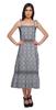 Moomaya Printed Adjustable Shoulder Strap Women Casual Sleeveless Long Dress