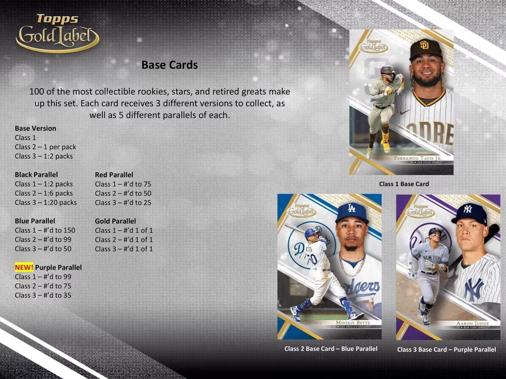 MLB 2021 Topps Gold Label Baseball Hobby Box Topps Gold Label Baseball Hobby Box