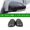 For TOYOTA MARK X X130 2010-2016 Glossy Carbon Fiber Pattern AUTO Side Rearview Mirror Cover Trim 2011 2012 2013 2014 2015