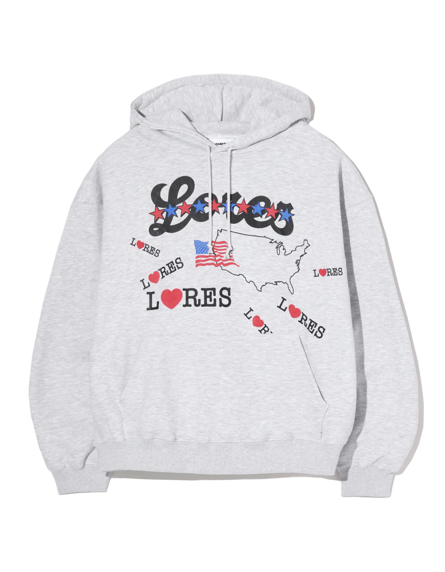 Roars America Pullover Hoodie - Melange Gray Melange Grey/S