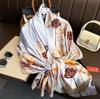 Luxury Brand Women Long Silk Scarves Shawl Lady Wrap Soft Female Europe Designer Beach Bandanna Foulard Muffler Pareo 180*90cm