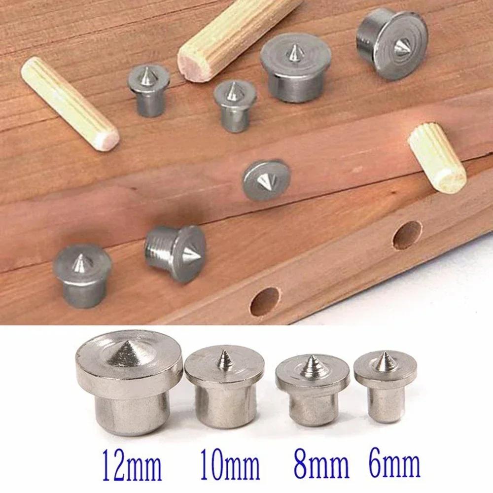 8pcs Dowels Centre Points Log Pin Locator Dowelling Hole Wood Timber Markers Woodworking Tool Kit 6/8/10/12mm