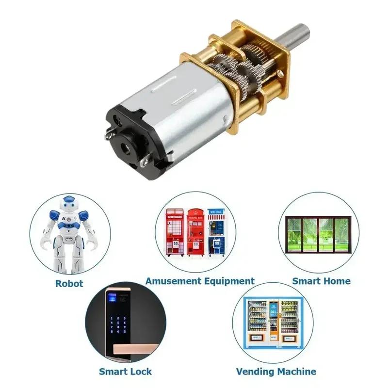 GA12-N20 Mini Micro Metal Gear Motor DC 3V/6V/12V Gear Motor with Gearwheel DC Motors 15/30/50/60/100/200/300/500/1000RPM