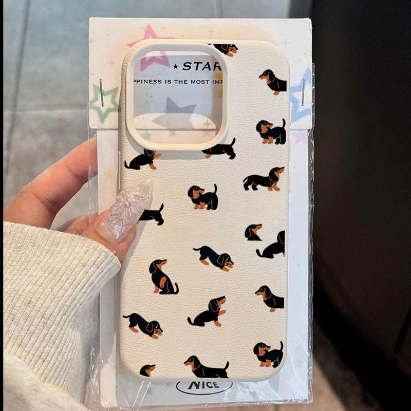 Pouzdro na telefon pro IPhone 17 17Air 16 15 14 13 12 11 Pro Max 16 Plus Kreativní minimalistické jazvečík bílé matné krycí pouzdro Funda