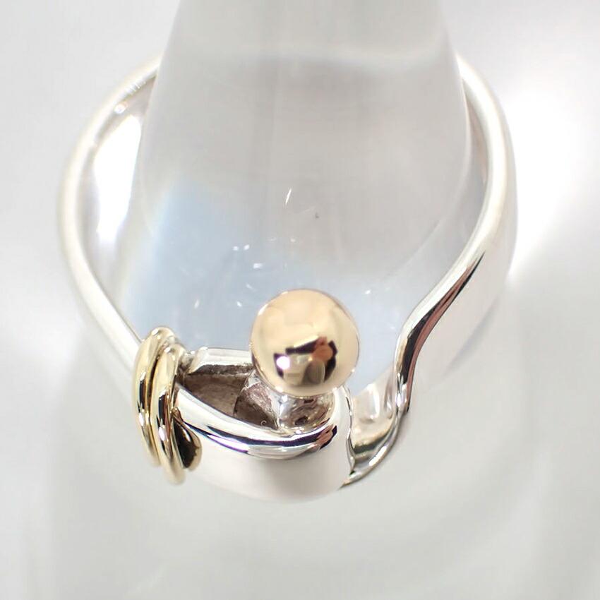 [Used] TIFFANY 925/750 Hook & Eye Ring / Size 8 / j12-13