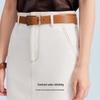 Vero Moda Hoge Taille Midi Rok met Split en Contrast Riem
