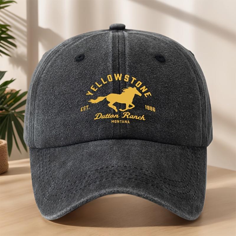 Yellowstone Horse Print Baseball Cap,classic Retro Duckbill Cap,comfortable Sweat Absorbing Breathable Cap,outdoor Casual Sports