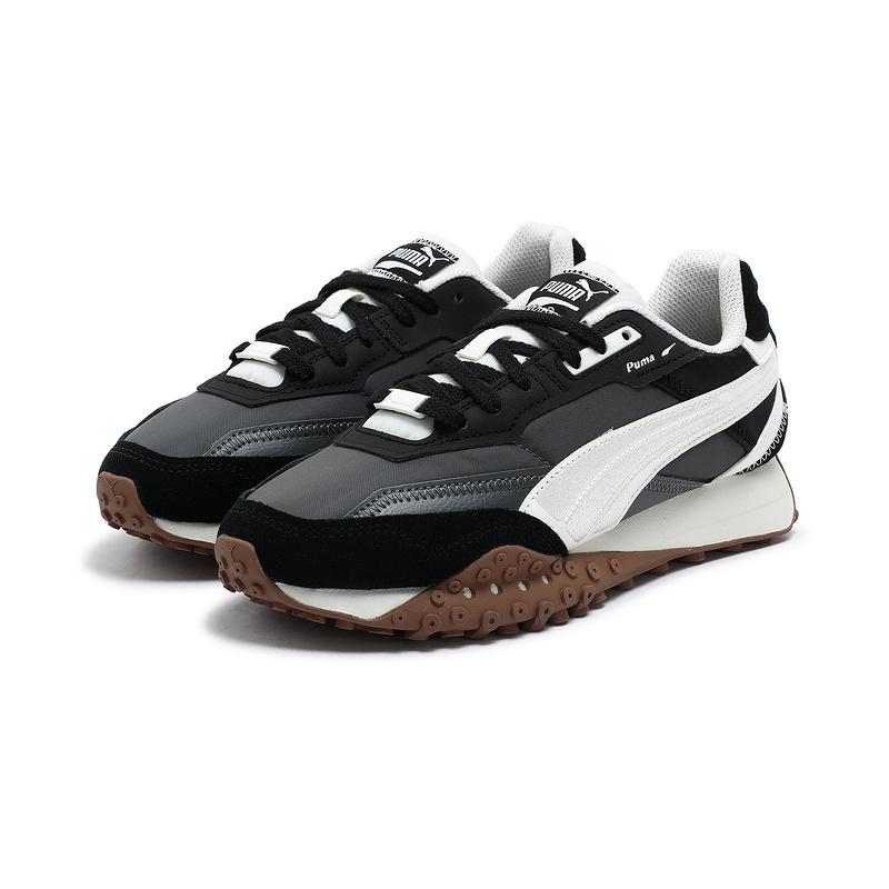 New PUMA Blktop Rider Low Top Casual Shoes Unisex Black Gray White 393151-06