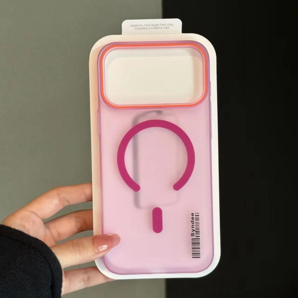 Ultra Thin Frosted Barcode Wireless Charging MagSafe Phone Case for iPhone 17 16 14 15 13 12 Pro Max Translucent PC Cover