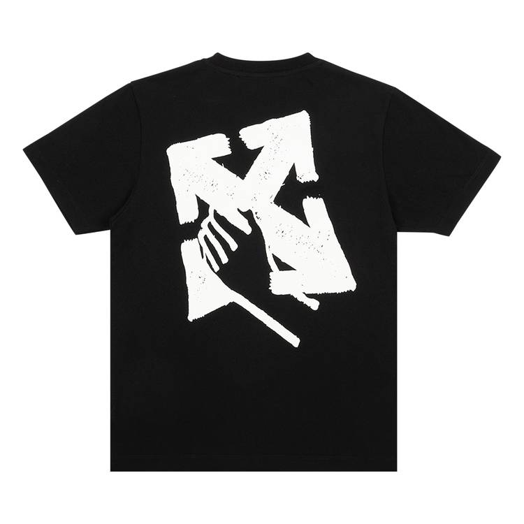 Off-White Hand Arrow Slim T-Shirt Black/White Men Tops OMAA027S23JER0071001