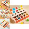 Wooden Montessori Educational Toy Color Shape Matching Coins Storage Box For Toddlers