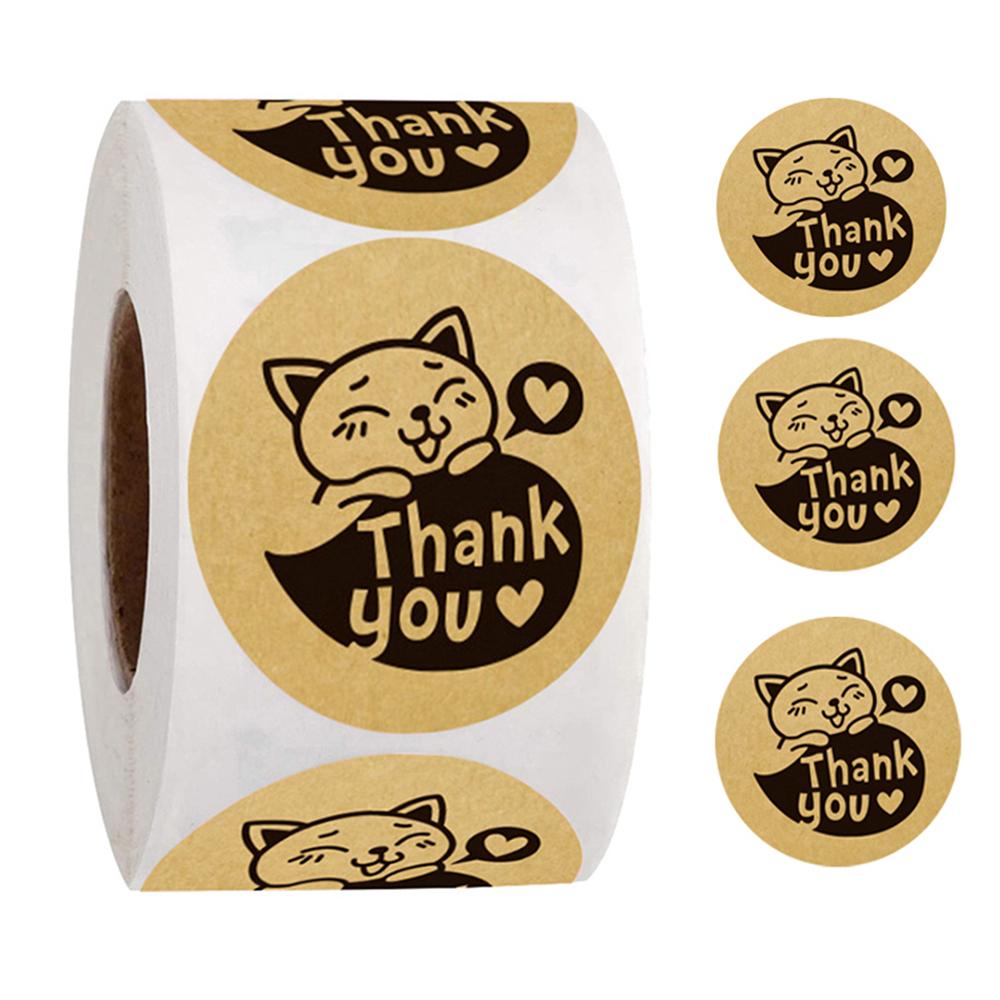 100-500pcs Animals Thank You Stickers for Baby Shower Thank You Cards Envelope Birthday Party Favors Gift Packaging Seal Labels