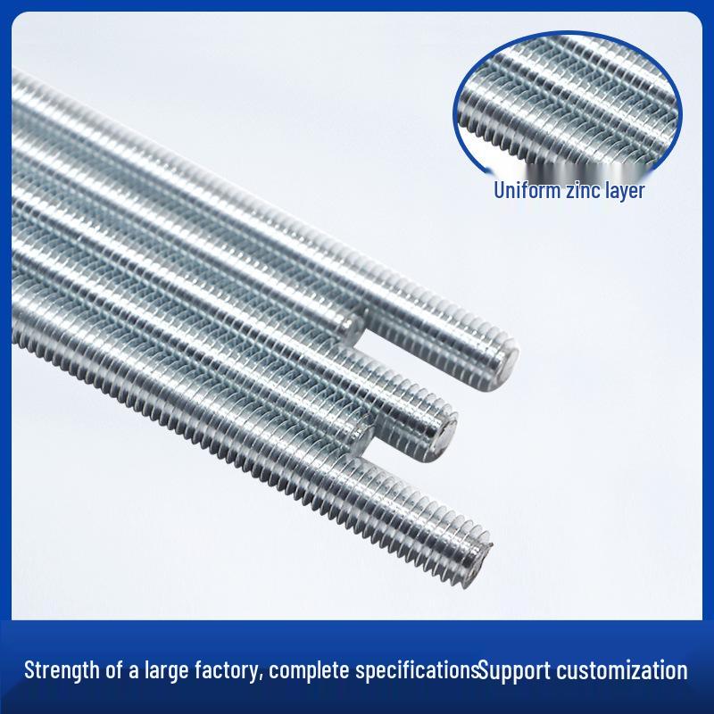 Galvanized Threaded Rod - 3m Ceiling Hanging Rod (M6/M8/M10) Full Thread