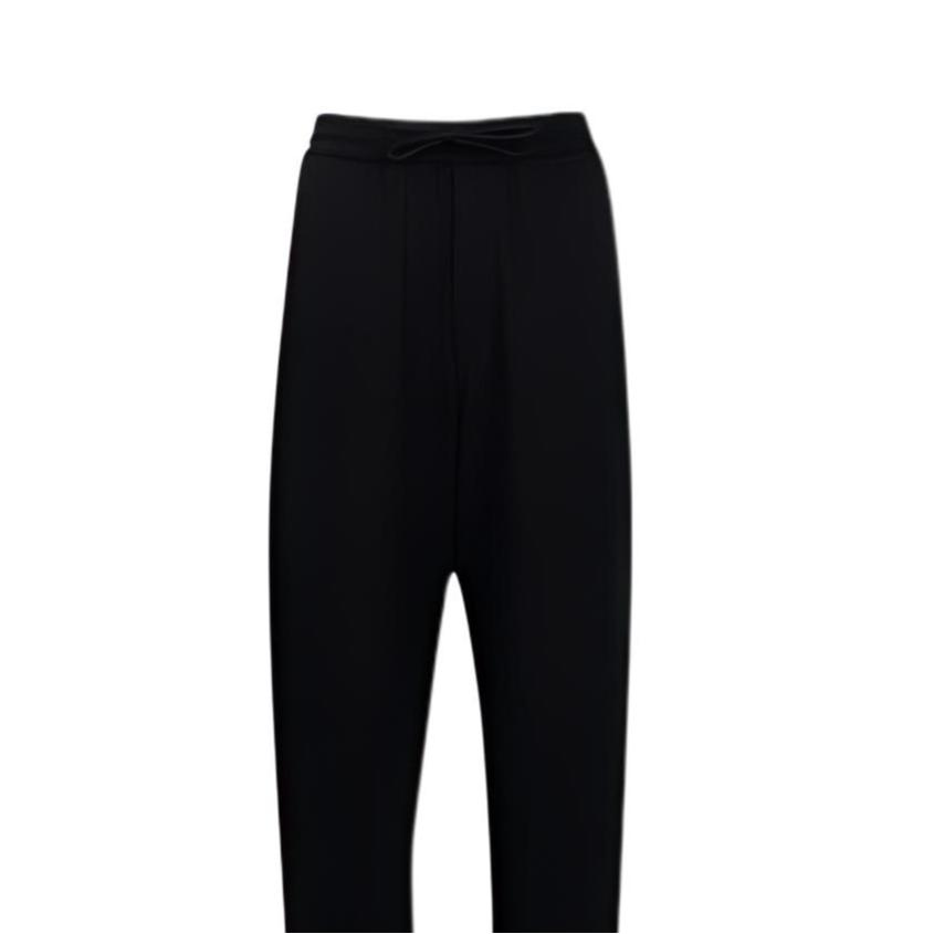 Y-3 Letter Logo Lace-Up Casual Pants Men pants Black IV5574