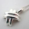 [Pre-owned] TIFFANY/Tiffany 925 Signature Cross Pendant/Necklace/j88-9