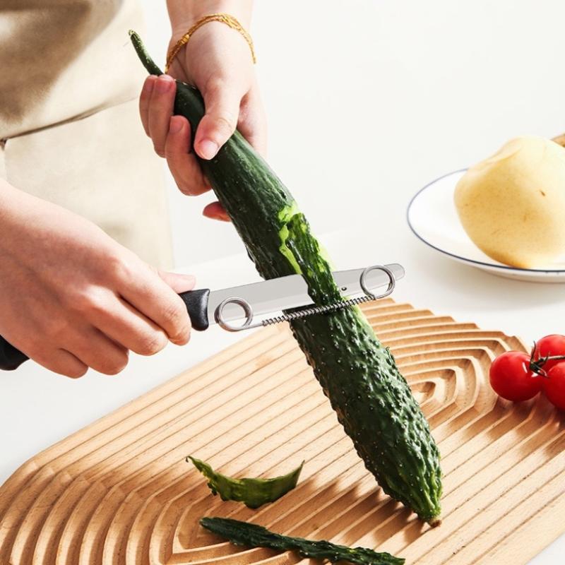Swallow Tail Fruit Vegetable Carving Knife Triangle Blade Spring Stainless Steel Kitchen Tools For Diy Fruit Platter 22Cm