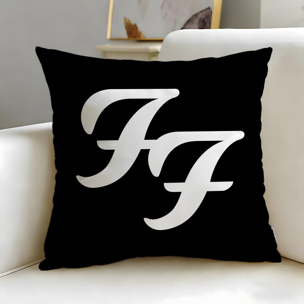 Classic Band Foo Fighters Cushion Cover Soft & Easy-Wash Pillow Case – Versatile for Couch, Bed, Travel and Office
