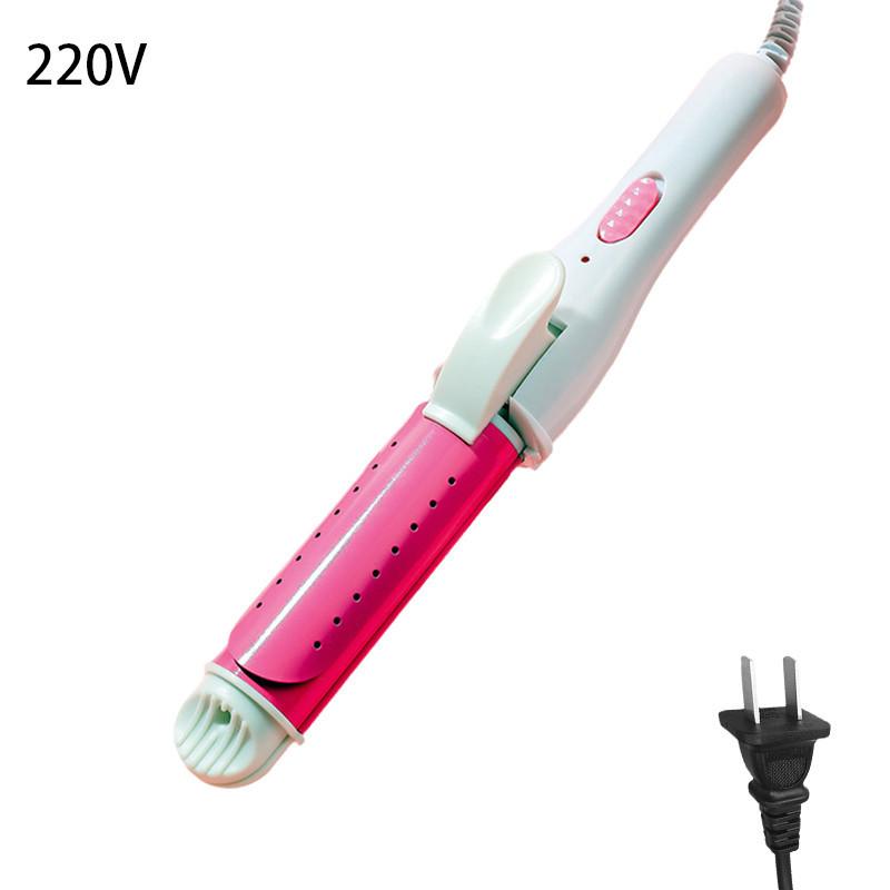 

Плойка-выпрямитель для волос 2в1 золото-розовый для сухого и влажного использования, бытовой 220в розовый