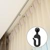 50/100Pcs Plastic Gazebo Curtain Hook, Heavy Duty Mosquito Netting Hook, Black Curtain Track Hooks for Outdoor Hotel, Gazebo