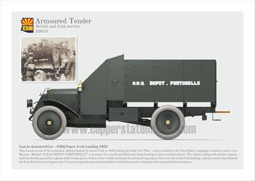 Copperstate Models 1/35 British 1Z Armored Truck Irish Civil War Plastic Model Kit COP35019 (Military Vehicle)
