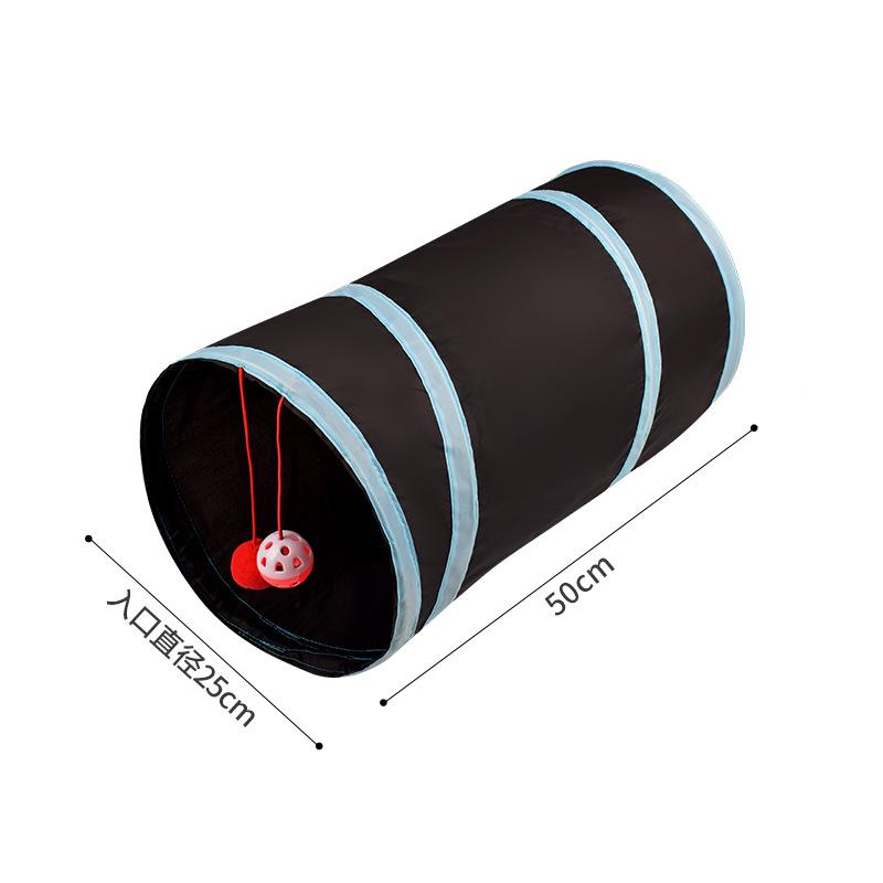 Royal Blue Three-Way Foldable Cat Tunnel Toy with Crinkle Paper – Indoor & Outdoor Use for Pets