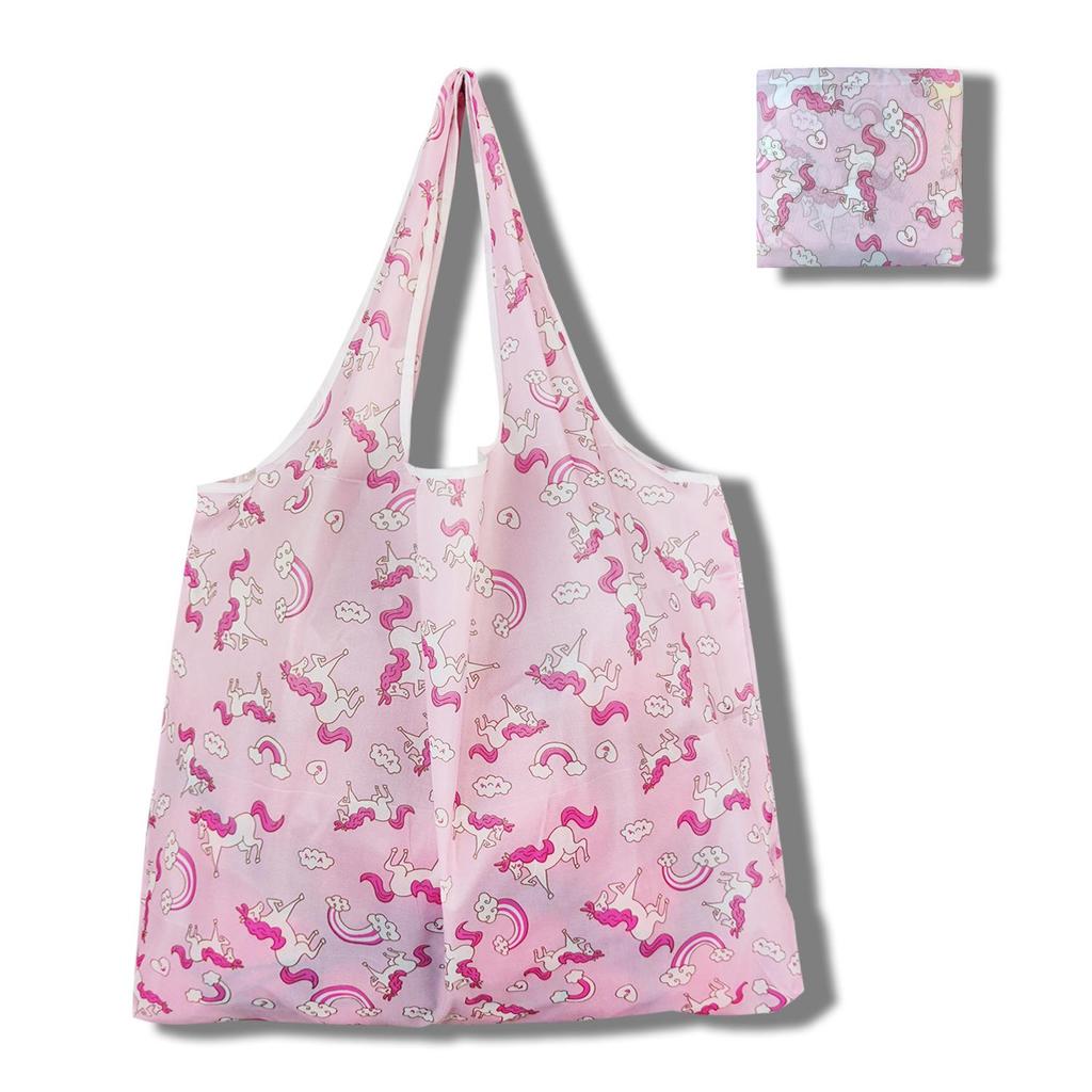 Eco-Friendly Large Capacity Foldable Tote Bag - Creative, Portable, Printed, and In Stock