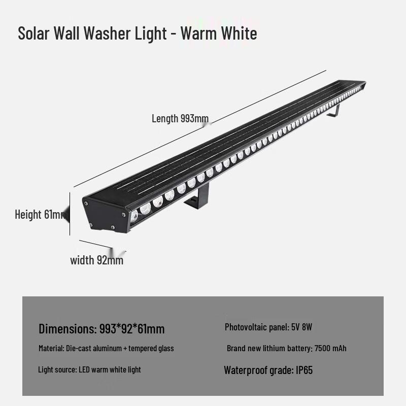 Solar Powered Outdoor LED Wall Washer Light
