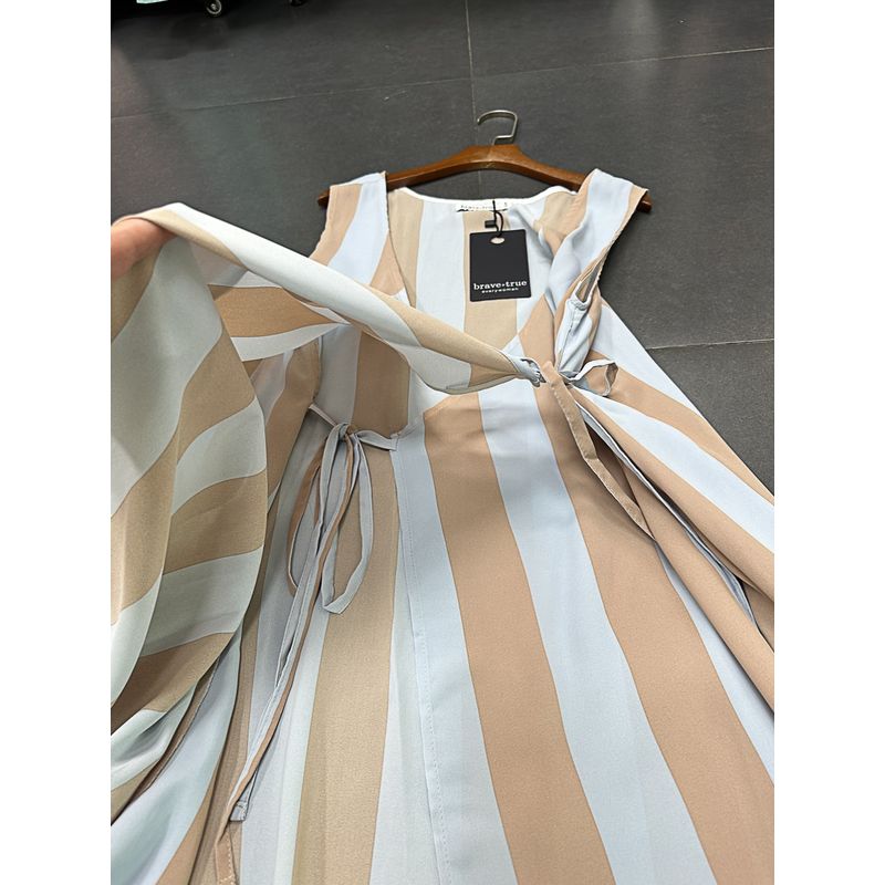 Yanzi Foreign Trade Cotton and Linen Series V-neck Solid A Word Swing Lazy Sleeveless Vest Blouse Skirt Sleeveless Skirt