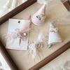 Korean Kids' Princess Birthday Hat & Hair Clip with Pearl Bow, Veil, and Feather