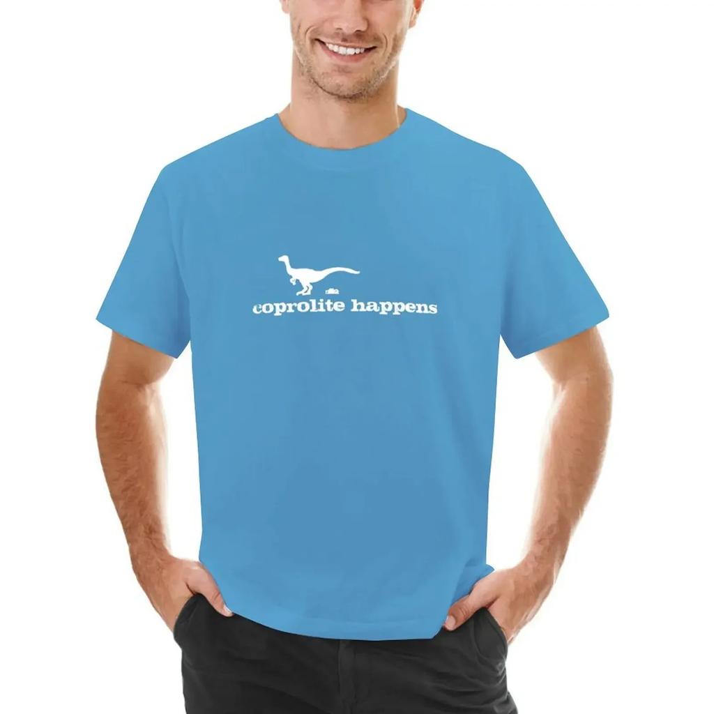 Coprolite Happens-white T-shirt sweat Aesthetic clothing tops designer t shirt