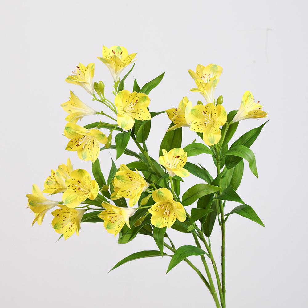 Fake Bouquet With High-End Feel 5 Head Of Narcissus Lily Simulated Flower Trumpet Flower Engineering Flower Material Home Decor