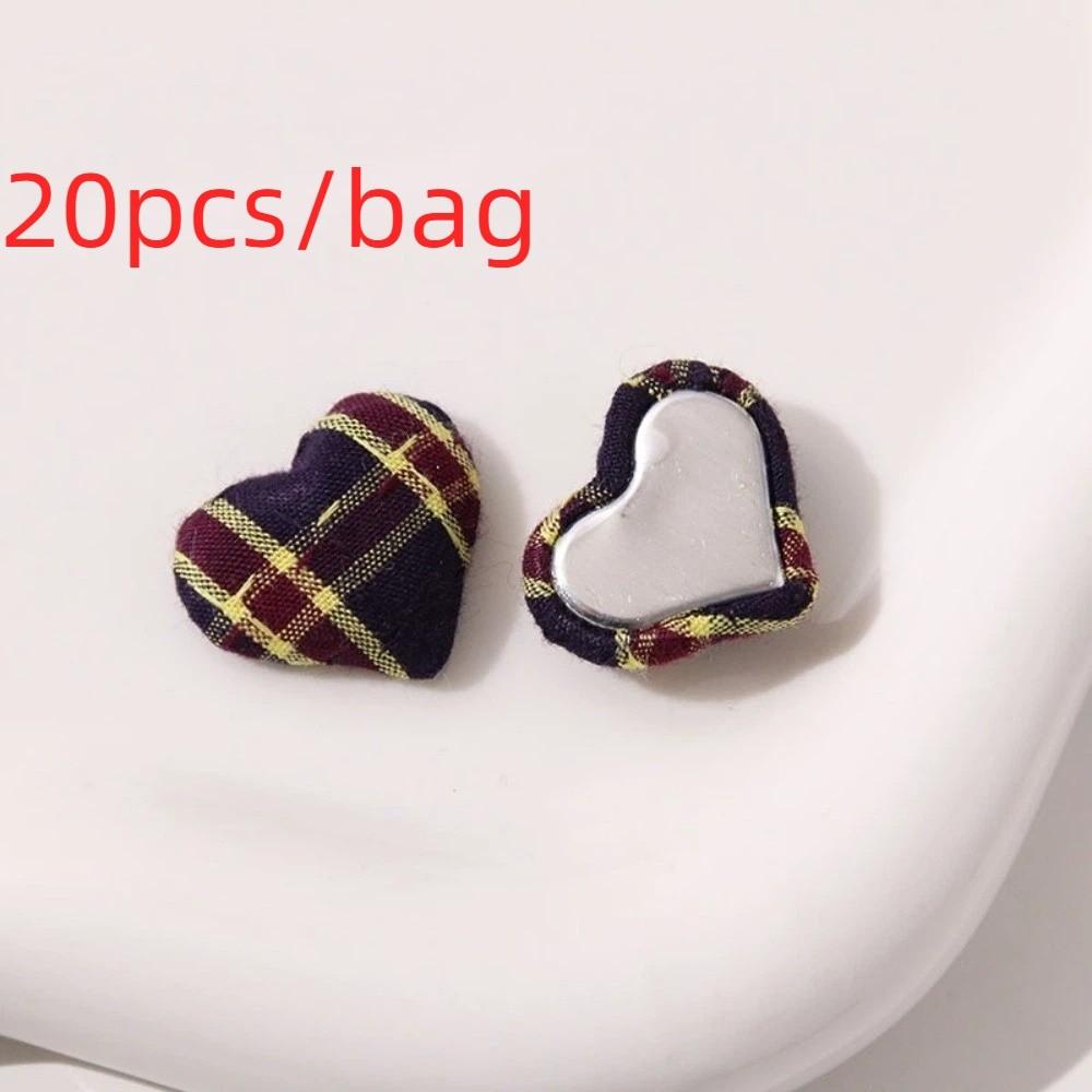 20pcs Heart Button Fabric Bag Buttons 20pcs Set Heart Shape Buttons Sewing Crafts