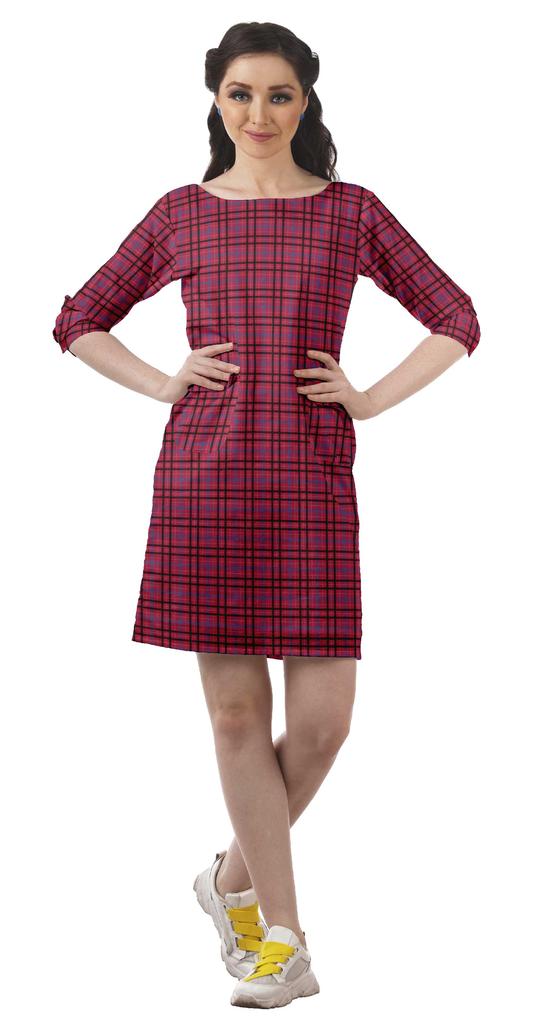 Moomaya 3 4 Sleeve Womens Summer Dresses Casual Shift Dress With Pockets