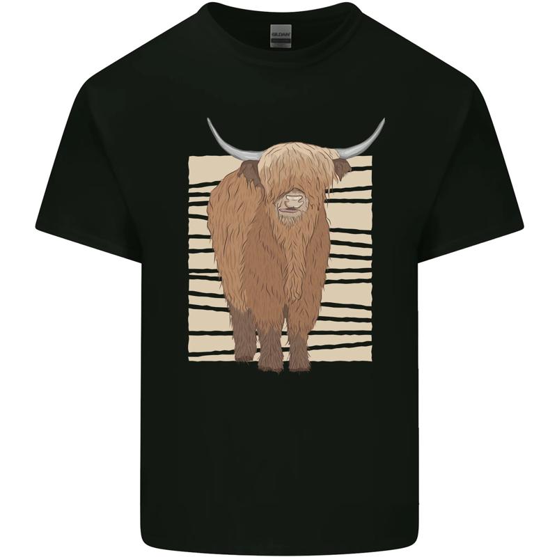 

A Relaxter Hochland Kuh Herren Baumwolle Maglietta T-Shirt - Men s Summer Cotton Graphic Tee S разноцветный