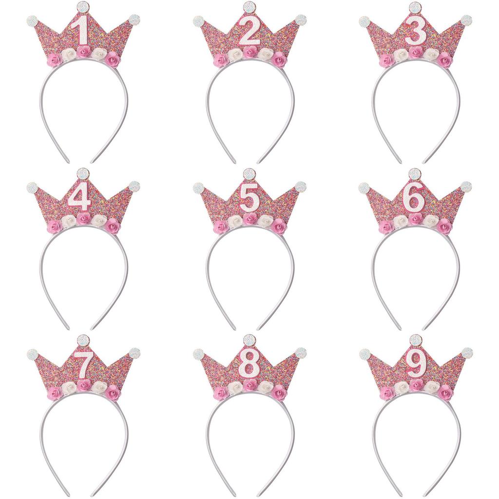 Children's Birthday Princess Crown Headband - Party Decoration Props for Girls