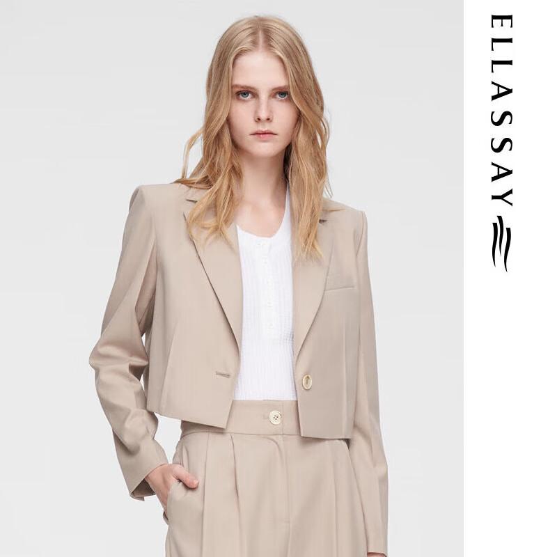 ELLASSAY Women's Spring High-Waist Short Blazer